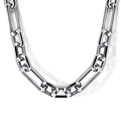 22 Inch 925 Sterling Silver Figaro Chain Necklace