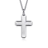 22 Inch 925 Sterling Silver Geometric Cross Pendant Necklace