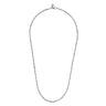 22 Inch 925 Sterling Silver Hollow Men's Link Chain Necklace