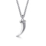 22 Inch 925 Sterling Silver Horn Pendant Necklace
