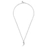 22 Inch 925 Sterling Silver Horn Pendant Necklace