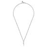 22 Inch 925 Sterling Silver Italian Horn Pendant Necklace