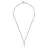 22 Inch 925 Sterling Silver Italian Horn Pendant Necklace