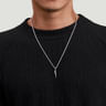 22 Inch 925 Sterling Silver Italian Horn Pendant Necklace