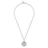 22 Inch 925 Sterling Silver Lion Medallion Pendant Necklace