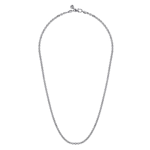 22 Inch 925 Sterling Silver Men's Link Chain Necklace  - Shot 2