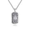 22 Inch 925 Sterling Silver Saint Christopher Dog Tag Pendant Necklace