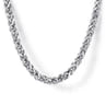 22 Inch 925 Sterling Silver Solid Men's Wheat Chain Necklace 