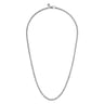22 Inch 925 Sterling Silver Solid Men's Wheat Chain Necklace 