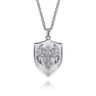 22 Inch 925 Sterling Silver St Michael Dog Tag Pendant Necklace