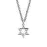 22 Inch 925 Sterling Silver Star of David Pendant Necklace
