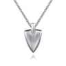 22 Inch 925 Sterling Silver Wheat Arrowhead Pendant Necklace