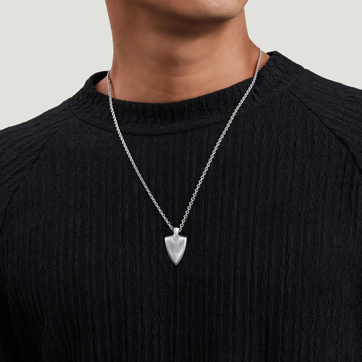 22 Inch 925 Sterling Silver Wheat Arrowhead Pendant Necklace - Shot 4
