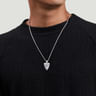 22 Inch 925 Sterling Silver Wheat Arrowhead Pendant Necklace