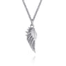 22 Inch 925 Sterling Silver Wing Pendant Necklace