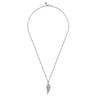 22 Inch 925 Sterling Silver Wing Pendant Necklace