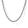 24 Inch 1.9mm 14K White Gold Men's Hollow Wheat Chain Necklace 