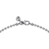 24 Inch 14K White Gold 3mm Hollow Ball Chain Necklace
