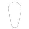 24 Inch 14K White Gold Hollow Men's Link Chain Necklace