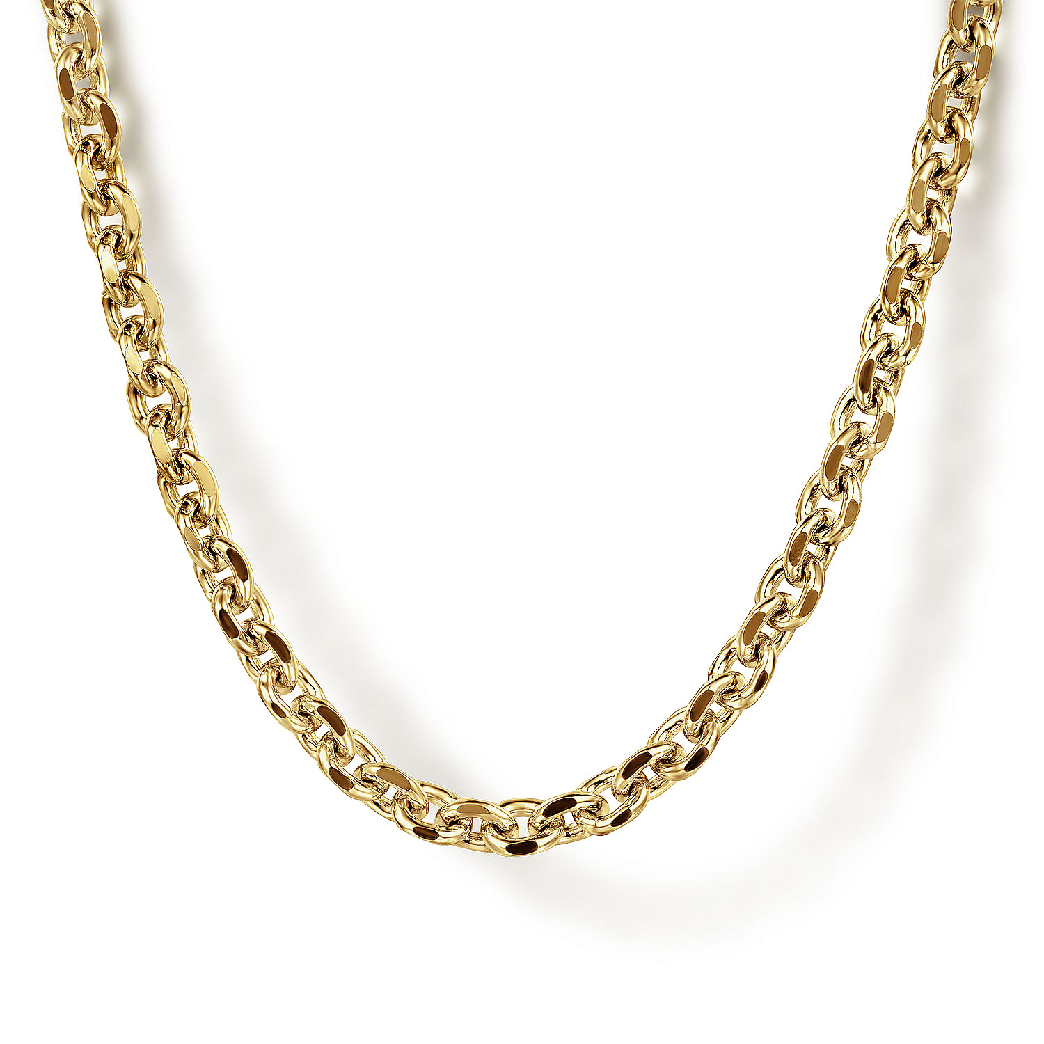 14k gold popular two tone necklace 24 inch