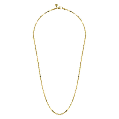 24 Inch 14K Yellow Gold Men's Link Chain Necklace - Shot 2