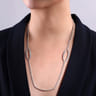 24 Inch 18K White Gold Oval Station Diamond Necklace - 5.73 ct