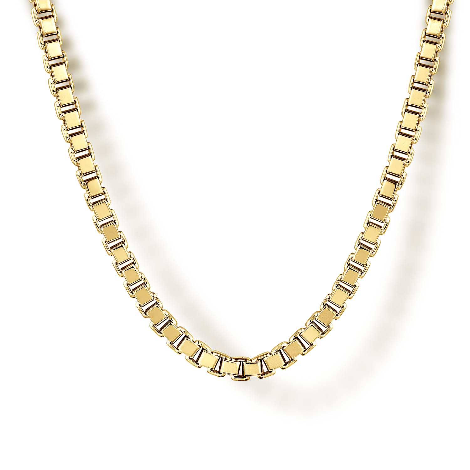 24 Inch 2.5mm 14K Yellow Gold Men's Solid Box Chain Necklace - Shot 1