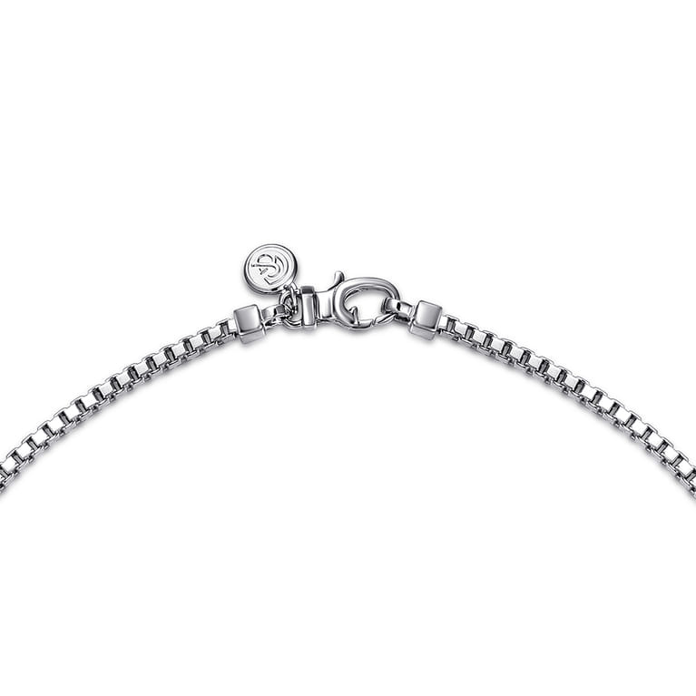 24 Inch 2.5mm 925 Sterling Silver Men's Solid Box Chain Necklace - Shot 3