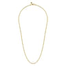 24 Inch 2.85mm 14K Yellow Gold Hollow Men's Link Chain Necklace