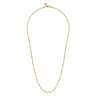24 Inch 2.85mm 14K Yellow Gold Men's Hollow Link Chain Necklace