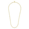 24 Inch 3.2mm 14K Yellow Gold Men's Hollow Link Chain Necklace