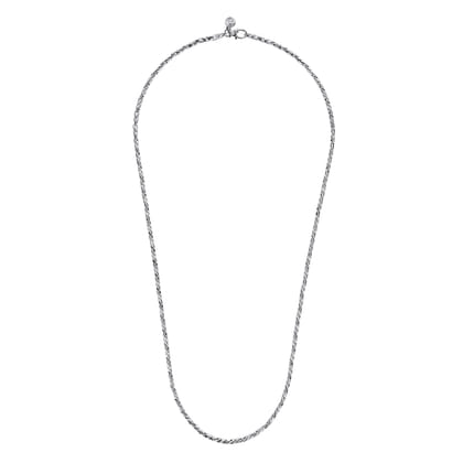 24 Inch 3.2mm 925 Sterling Silver Men's Hollow Link Chain Necklace