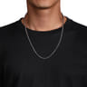24 Inch 3.2mm 925 Sterling Silver Men's Hollow Link Chain Necklace