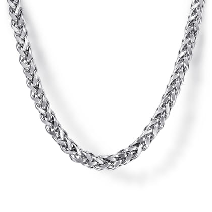 24 Inch 3.2mm 925 Sterling Silver Men's Solid Wheat Chain Necklace 
