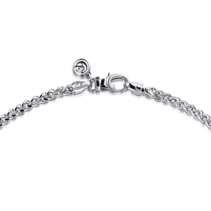 24 Inch 3.2mm 925 Sterling Silver Men's Solid Wheat Chain Necklace 