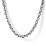 24 Inch 3.6mm 14K White Gold Men's Hollow Link Chain Necklace
