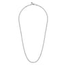 24 Inch 3.6mm 14K White Gold Men's Hollow Link Chain Necklace