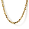 24 Inch 3.6mm 14K Yellow Gold Men's Hollow Link Chain Necklace