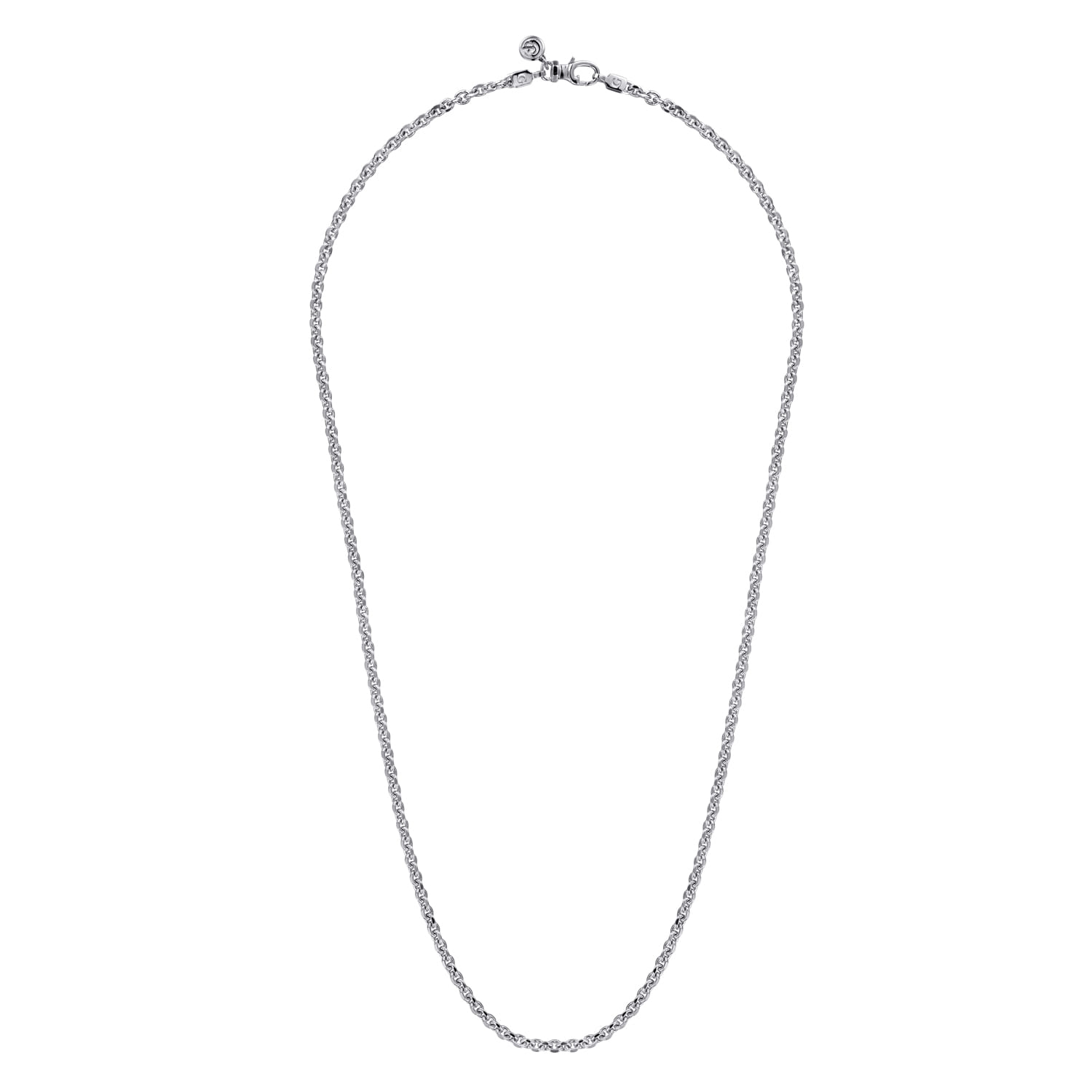 24 Inch 3.6mm 925 Sterling Silver Men's Solid Link Chain Necklace  - Shot 2
