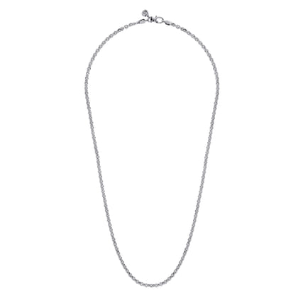 24 Inch 3.6mm 925 Sterling Silver Men's Solid Link Chain Necklace 
