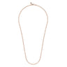 24 Inch 3mm 14K Rose Gold Men's Hollow Ball Chain Necklace