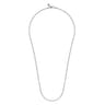 24 Inch 3mm 14K White Gold Men's Hollow Ball Chain Necklace