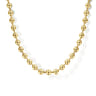 24 Inch 3mm 14K Yellow Gold Men's Hollow Ball Chain Necklace