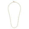 24 Inch 3mm 14K Yellow Gold Men's Hollow Ball Chain Necklace