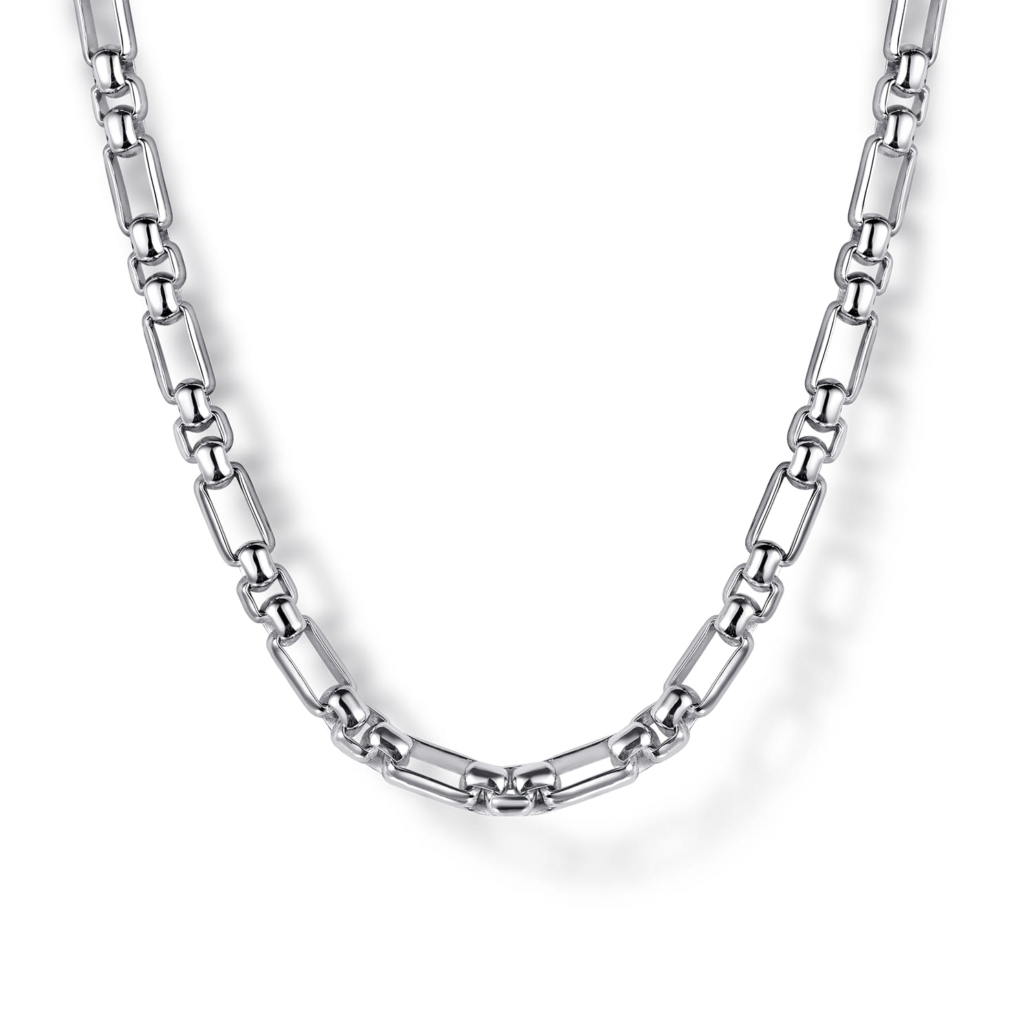 24 Inch 3mm 925 Sterling Silver Men's Pendant Necklace - Shot 1