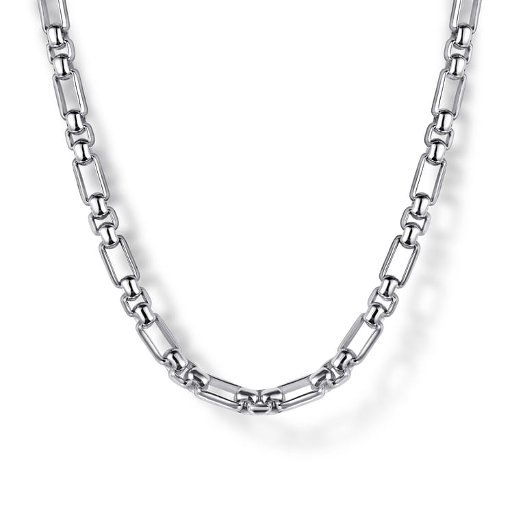 24 Inch 3mm 925 Sterling Silver Men's Pendant Necklace - Shot 1
