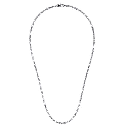 24 Inch 3mm 925 Sterling Silver Men's Pendant Necklace