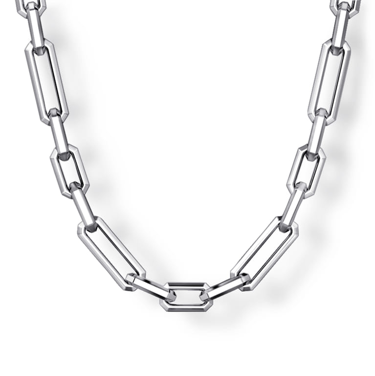 24 Inch 4.2mm 925 Sterling Silver Men's Solid Figaro Link Chain Necklace - Shot 1
