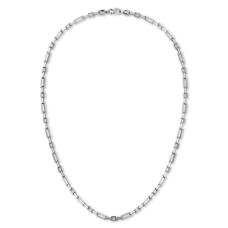 24 Inch 4.2mm 925 Sterling Silver Men's Solid Figaro Link Chain Necklace - Shot 2