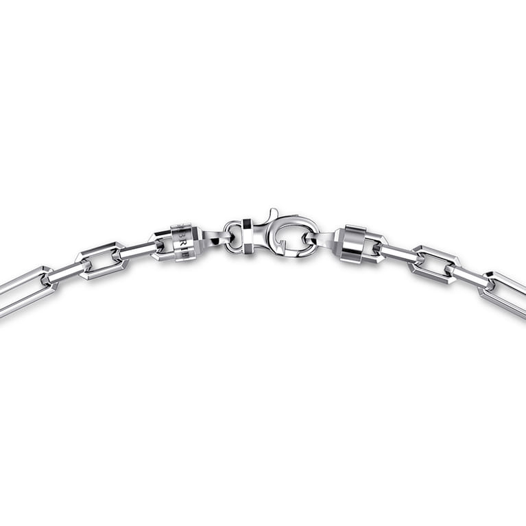24 Inch 4.2mm 925 Sterling Silver Men's Solid Figaro Link Chain Necklace - Shot 3
